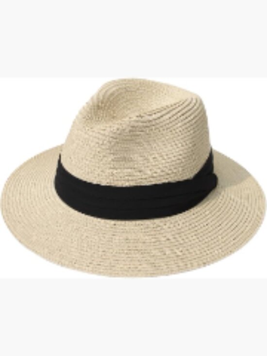 Women Wide Brim Straw Panama Roll up Hat Fedora Beach Sun Hat UPF50+ main image 7